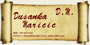 Dušanka Maričić vizit kartica